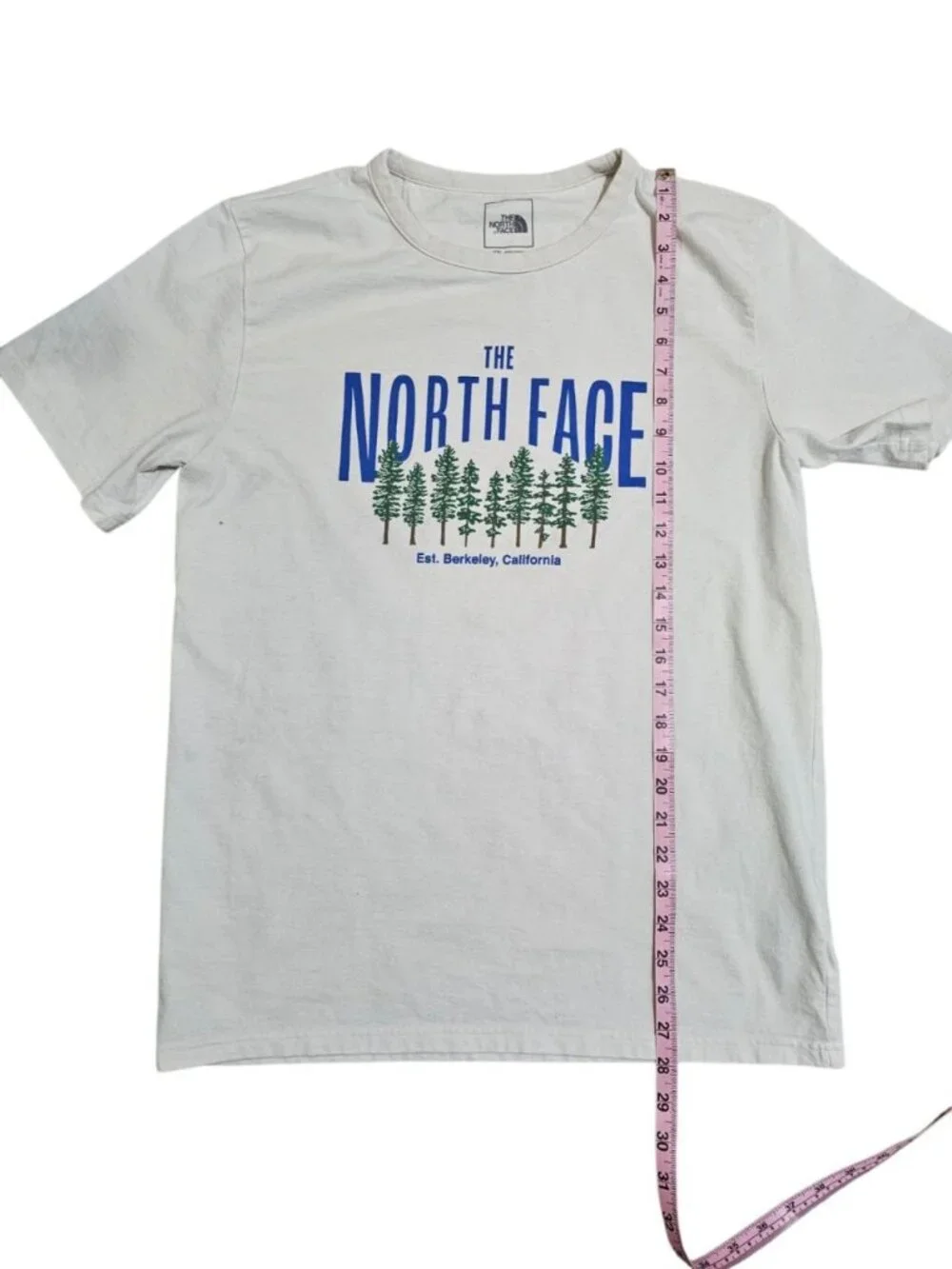The North Face Mens M White Graphic T-Shirt Est Berkeley California Trees Preppy